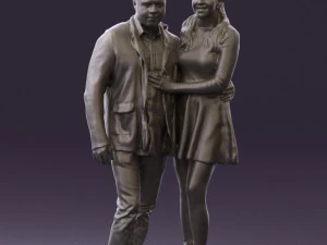 man and woman in blue dress 0596 3d print ready 3D Print Model