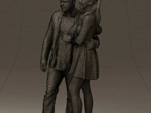 man and woman in blue dress 0596 3d print ready 3D Print Model