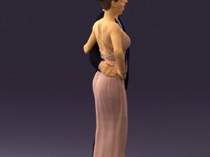 man and woman in evening dresses 0597 3D Модель