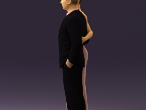 man and woman in evening dresses 0597 3D Модель