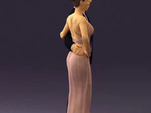 man and woman in evening dresses 0597 3d print ready 3D Print Model