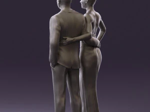 man and woman in evening dresses 0597 3d print ready 3D Print Model