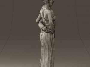 man and woman in evening dresses 0597 3d print ready 3D Принт Модель