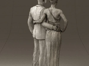 man and woman in evening dresses 0597 3d print ready 3D Print Model