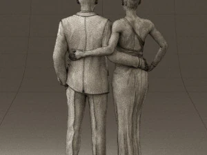 man and woman in evening dresses 0597 3d print ready 3D Print Model