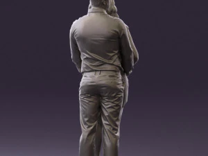 man hugs pregnant woman 0598 3D Model