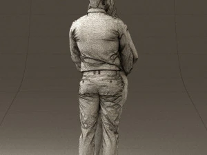 man hugs pregnant woman 0598 3D Model