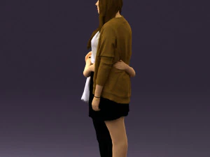 mom with daughter 0600 3d print ready 3D Print Model