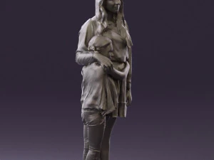 mom with daughter 0600 3d print ready 3D Print Model