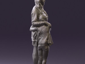 mom with daughter 0600 3d print ready 3D Print Model