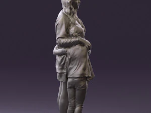 mom with daughter 0600 3d print ready 3D Print Model
