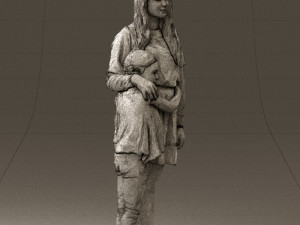 mom with daughter 0600 3d print ready 3D Print Model