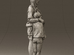 mom with daughter 0600 3d print ready 3D Print Model