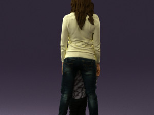 woman with kidin winter style 0586 3d print ready 3D Принт Модель