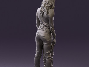 woman with kidin winter style 0586 3d print ready 3D Принт Модель