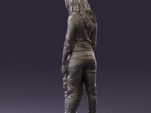 woman with kidin winter style 0586 3d print ready 3D Принт Модель