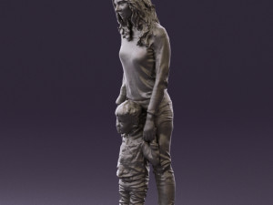 woman with kidin winter style 0586 3d print ready 3D Принт Модель