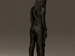woman with kidin winter style 0586 3d print ready 3D Принт Модель