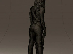 woman with kidin winter style 0586 3d print ready 3D Print Model