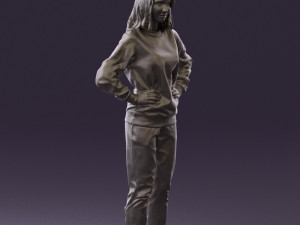 woman in yellow pijama bananas 0593 Model 3D