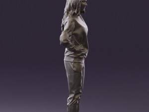 woman in yellow pijama bananas 0593 Model 3D