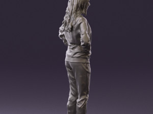 woman in yellow pijama bananas 0593 Model 3D