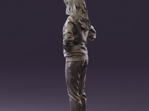 woman in yellow pijama bananas 0593 Model 3D