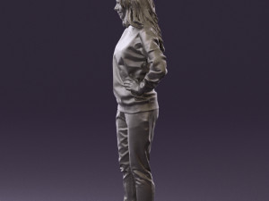 woman in yellow pijama bananas 0593 Model 3D