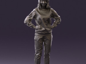 woman in yellow pijama bananas 0593 Model 3D