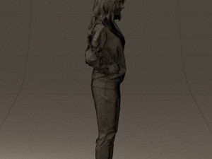 woman in yellow pijama bananas 0593 Model 3D