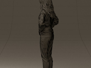 woman in yellow pijama bananas 0593 Model 3D