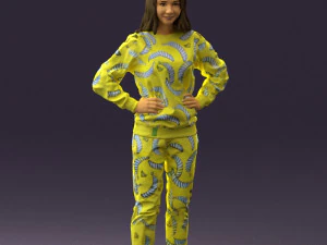 woman in yellow pijama bananas 0593 3d print ready 3D Print Model
