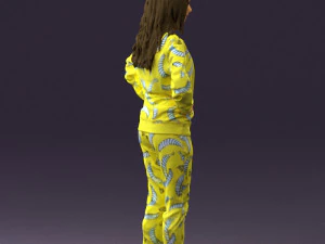 woman in yellow pijama bananas 0593 3d print ready 3D Print Model