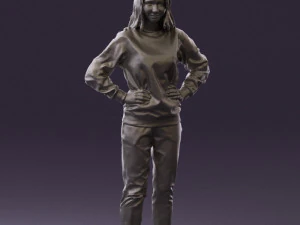 woman in yellow pijama bananas 0593 3d print ready 3D Print Model