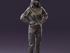 woman in yellow pijama bananas 0593 3d print ready 3D Print Model