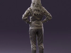 woman in yellow pijama bananas 0593 3d print ready 3D Print Model