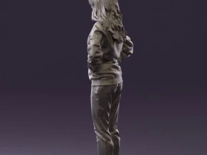 woman in yellow pijama bananas 0593 3d print ready 3D Print Model