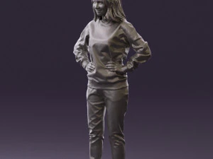 woman in yellow pijama bananas 0593 3d print ready 3D Print Model