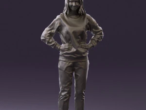 woman in yellow pijama bananas 0593 3d print ready 3D Print Model