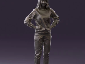 woman in yellow pijama bananas 0593 3d print ready 3D Print Model