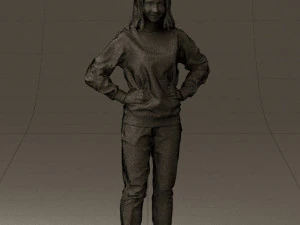 woman in yellow pijama bananas 0593 3d print ready 3D Print Model