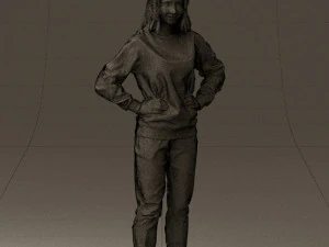 woman in yellow pijama bananas 0593 3d print ready 3D Print Model