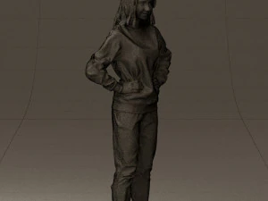 woman in yellow pijama bananas 0593 3d print ready 3D Print Model