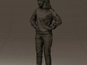 woman in yellow pijama bananas 0593 3d print ready 3D Print Model