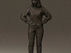 woman in yellow pijama bananas 0593 3d print ready 3D Print Model