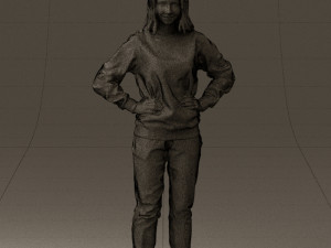 woman in yellow pijama bananas 0593 3d print ready 3D प्रिंट मॉडल