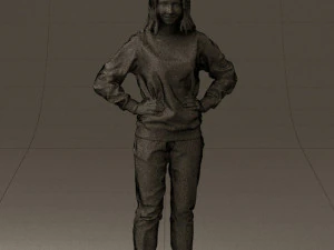 woman in yellow pijama bananas 0593 3d print ready 3D Print Model