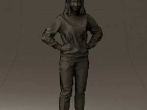 woman in yellow pijama bananas 0593 3d print ready 3D Print Model