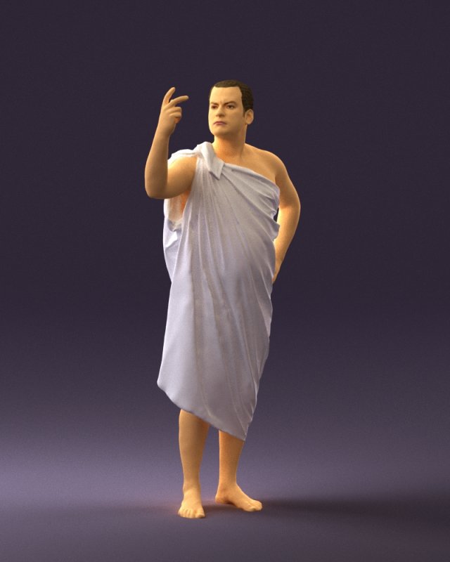 man in ceasar style 0594 3D Модель .c4d .max .obj .3ds .fbx .stl .blend 
