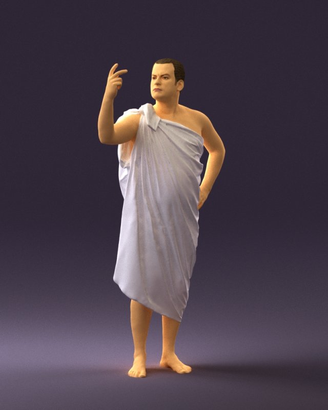 Download man in ceasar style 0594 3d print ready 3D Model